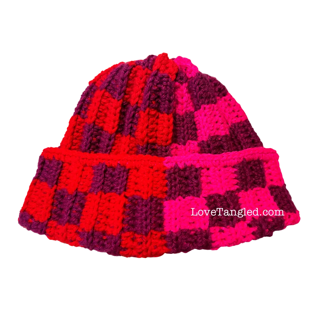 CHECKERED ME CRAZY BEANIE