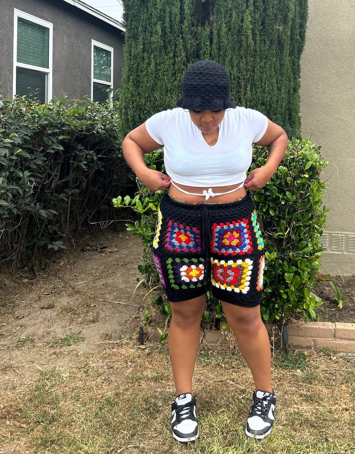 UNISEX LONG Crochet Shorts