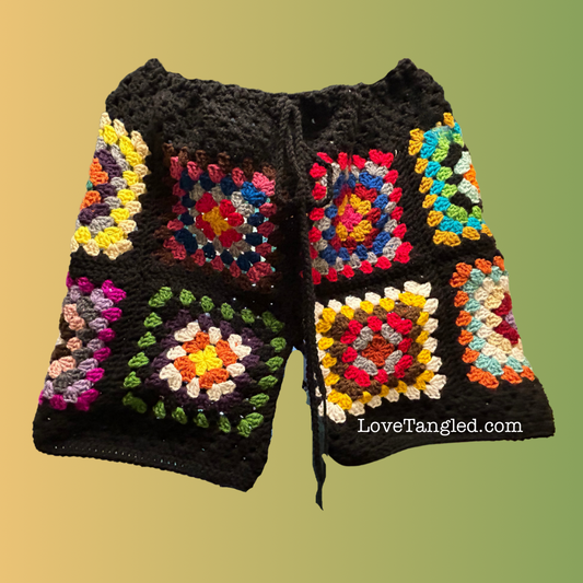 UNISEX LONG Crochet Shorts