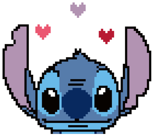 Stitch with Hearts GRAPH